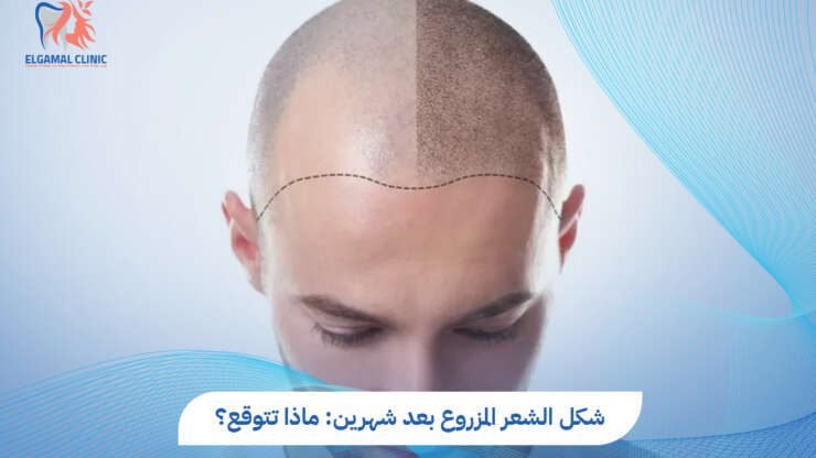 شكل الشعر المزروع بعد شهرين